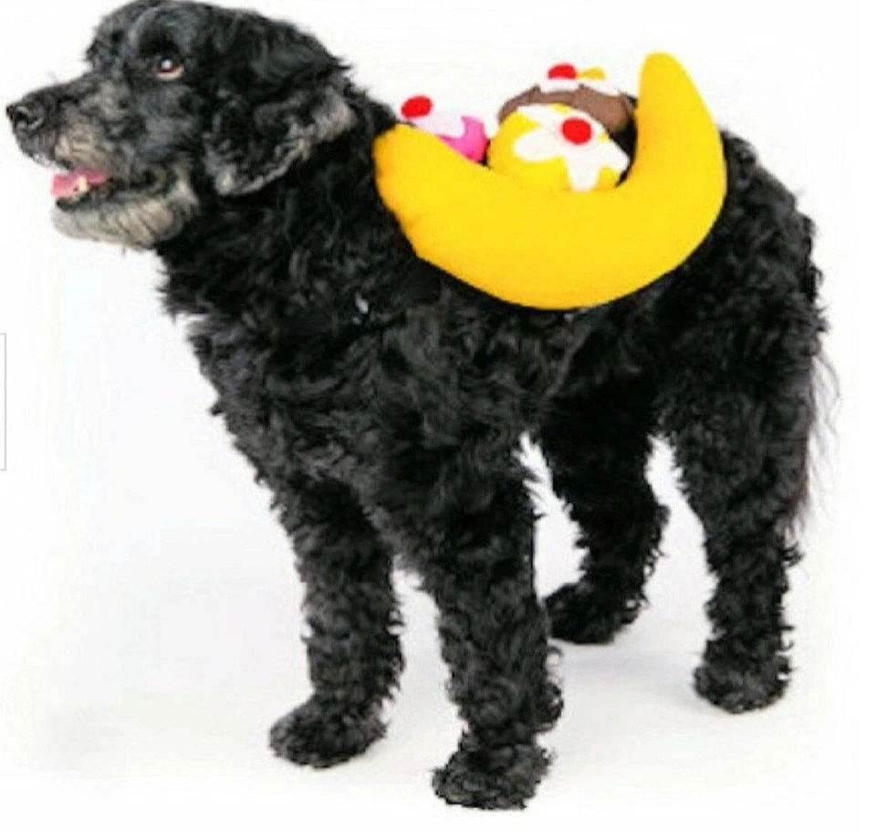 Disfraz de perro de Halloween pata plátano dividido perro talla XLarge disfraz para mascota Foto 3 de 4