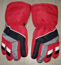 boys size medium JOE BOXER red long winter GLOVES fleece lined black WARM