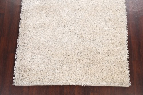 Thick-Plush Solid Contemporary Shaggy Oriental Area Rug Hand-tufted 5'x7' Carpet - Picture 5 of 12