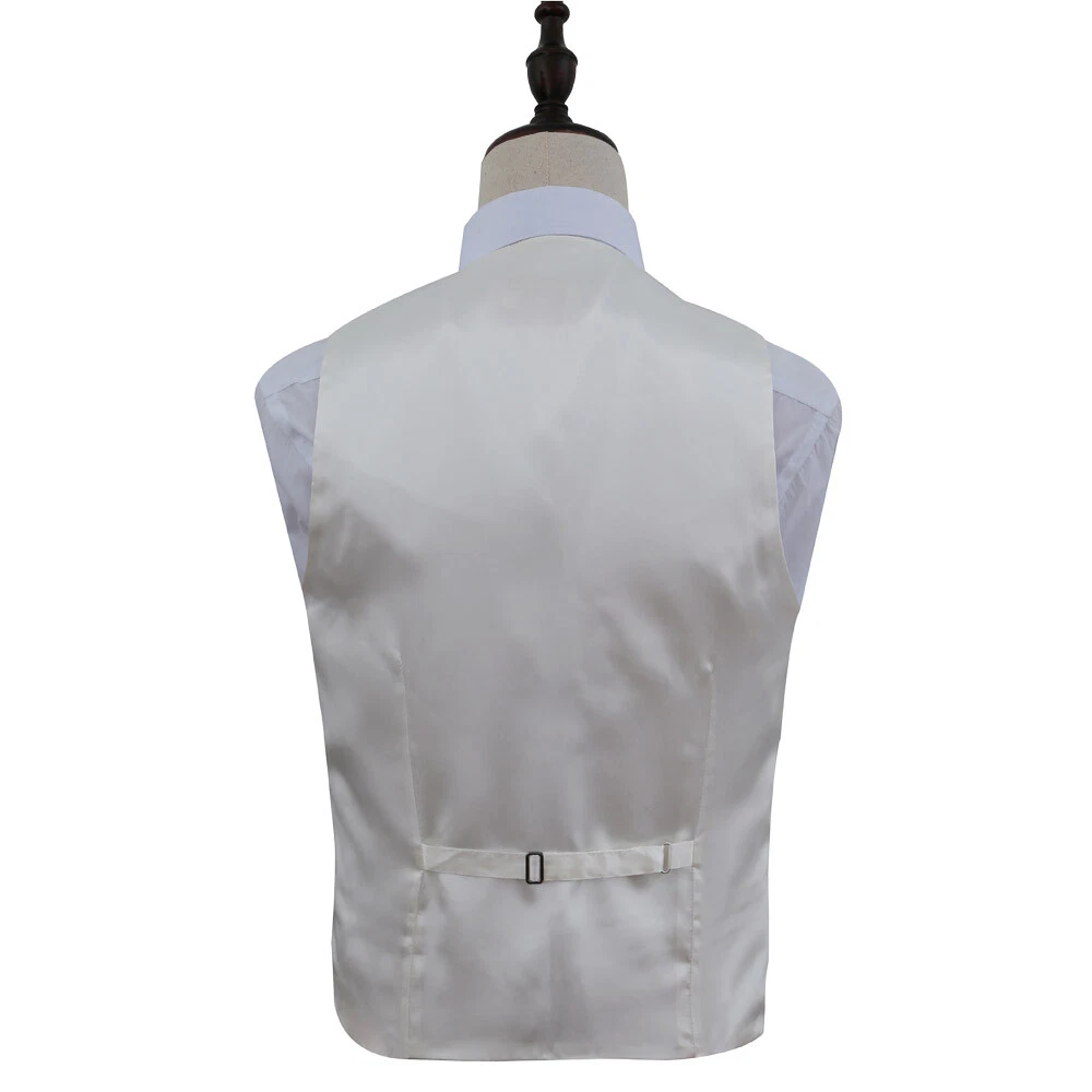 Blush Pink Mens Waistcoat Plain Shantung Formal Wedding Tuxedo Vest by DQT