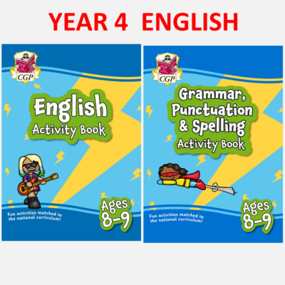 KS2 Year 4 English Grammar Punctuation Activity Books with Answer Ages 8-9 CGP