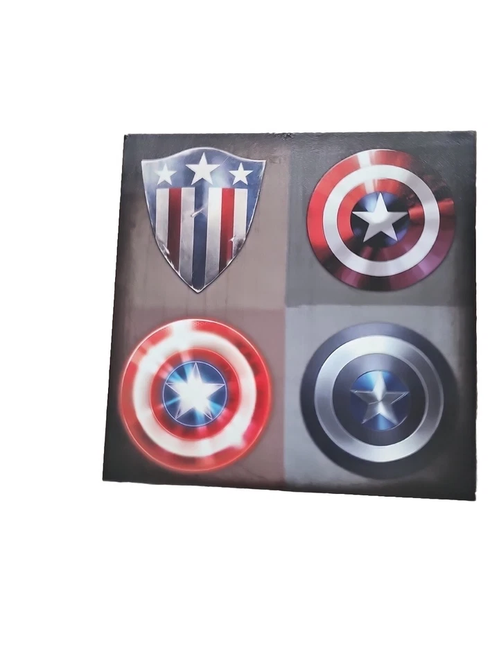 Captain America Marvel Framed Wall Art Action Wall 22” X 22” USED - Image 2 of 4