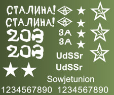 RC Panzer 1/16 Decals Autocollant T34 KV1 PanzerThank 1:16 UdSSr Tank (56/17)