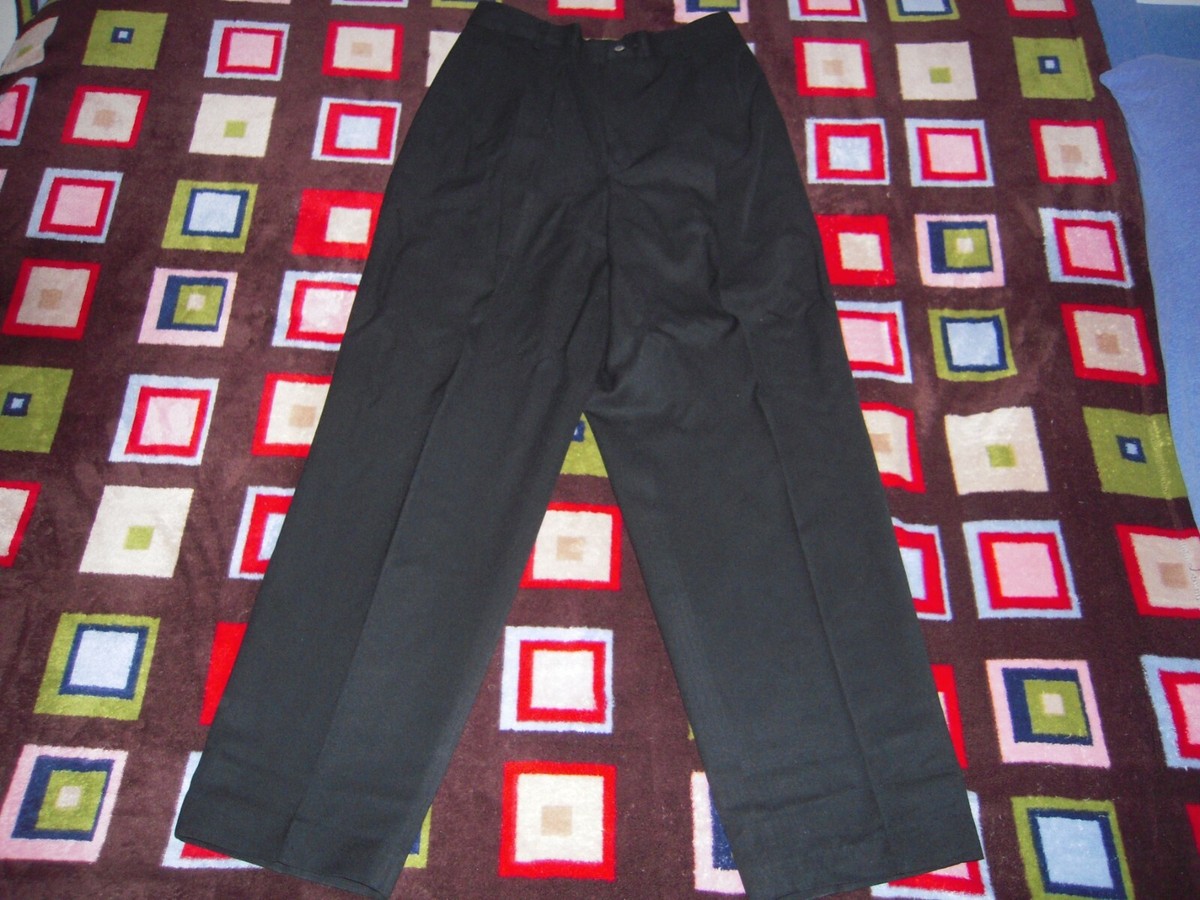 CHARTER CLUB BY JANE JUSTIN BLACK 100% WOOL PLEATED DRESS PANTS 29" INSEAM  SZ 12 | eBay
