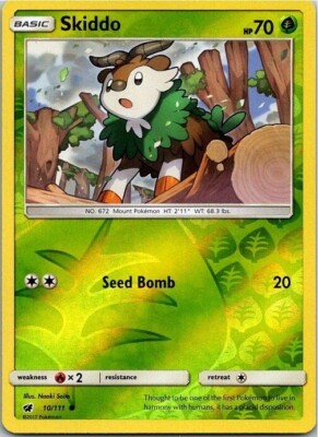 Pokemon - Skiddo - 10/111 - Crimson Invasion - Reverse Holo  -  NM/M