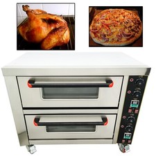 220V Commercial Doubledecker Pizza/Meat Roaster/Bread Electric Oven