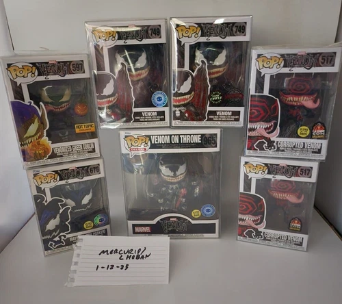 Venomized Funko 7 POP Lot Marvel 517 597 676 749 965 gitd corrupted throne
