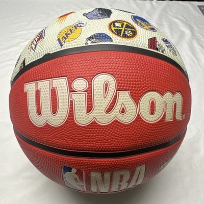 Wilson NBA Basketball Size 7 Multicolor Red Blue White Team Logos