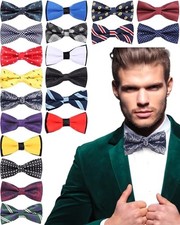 20 Pcs Bow Ties for Men Pre Formal Satin Bowties Set with Adjustable Bright