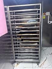 Stainless Steel Commercial Bakery Sheet Pan Tray Rack Trolley on Castors