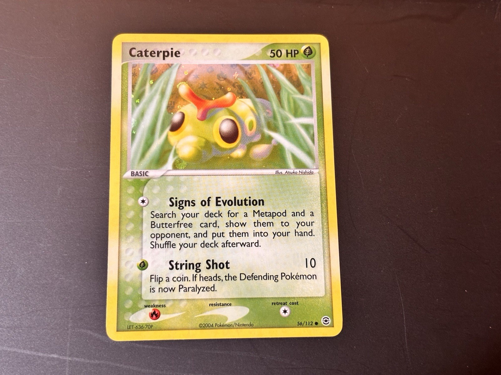 Caterpie 56/112 Reverse Holo EX FireRed LeafGreen NM Pokémon Card 2004