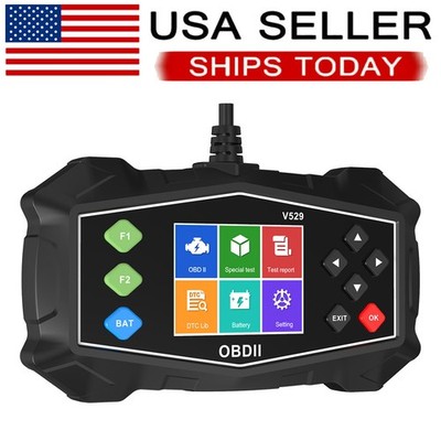 V529 OBD2 Scanner Car Diagnostic Scan Tool ABS Code Reader Battery VOLT Test