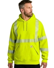 NWT Carhartt High-Visibility Rain Defender Loose Fit Midweight Hoodie XL