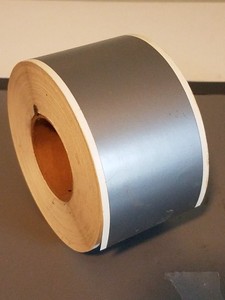 Brady B-595 2 1/4" x 80Ft. Silver Cutting Vinyl, Indoor/Outdoor Perm Adhesive