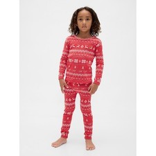 NEW Gap Kids Organic Cotton Fair Isle Holiday Pajama Set Cozy Winter 18-24M