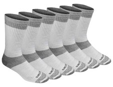 Dickies Men's Dri-tech Moisture Control Crew Socks White X-Large 6 Pairs Full