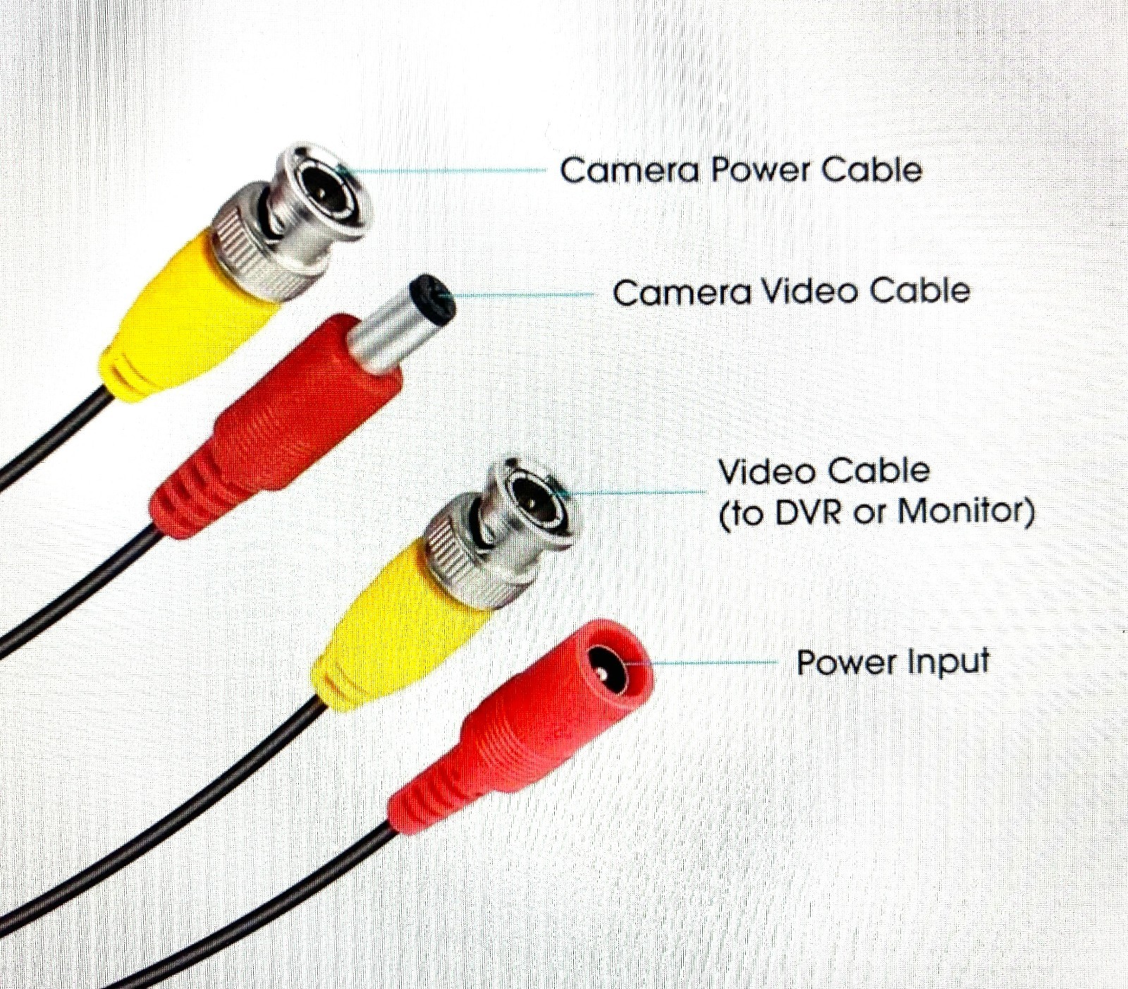 BNC CCTV Cable for Analog Security System ~ 60' ~ Swann Pro-530 Camera ~ New