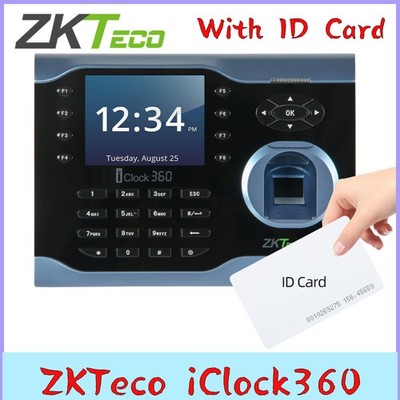 ZKTeco iClock360 +ID TCP/IP Biometric Fingerprint Attendance System Time Clock