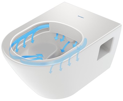 Duravit D-Neo Wand-WC, Tiefspüler, spülrandlos, Abgang waagerecht,