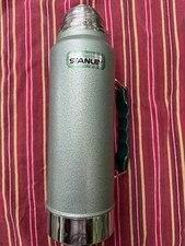 1984 Aladdin Stanley 1 Quart Green Steel Thermos Bottle Made in USA A-944DH