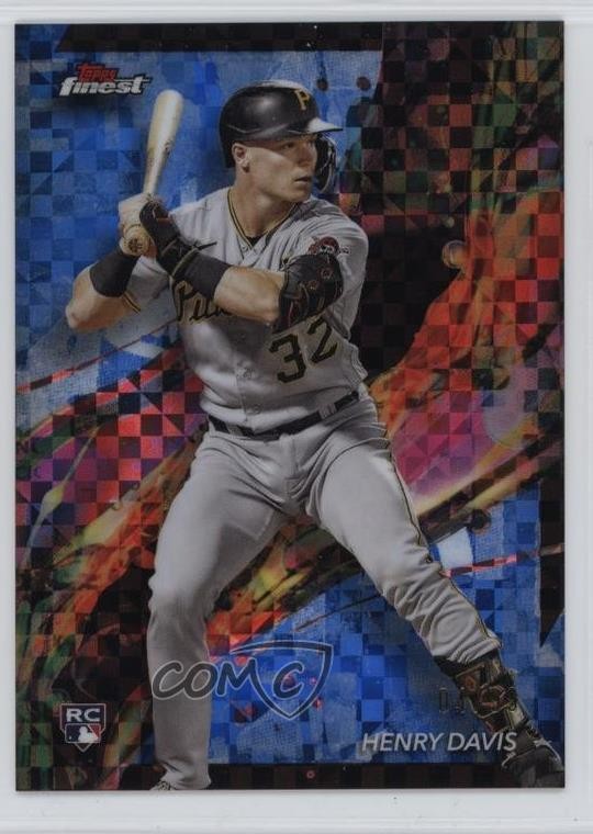 2024 Topps Finest Common Blue Checkerboard Refractor 4/99 Henry Davis #15 15zu