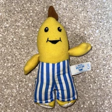 1995 Tomy Bananas In Pajamas Pyjamas 6” D6 Cloth Finger Puppet Stripey Fruit