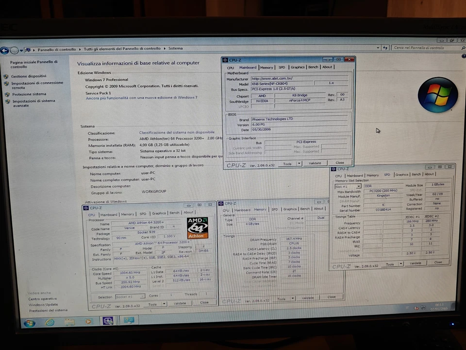 Mainboard AMD vintage ABIT KN8 + CPU + RAM - Immagine 3 di 3