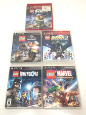 PS3 Lot 0f 5 LEGO Games Batman Star Wars Jurassic World Marvel Super Heroes