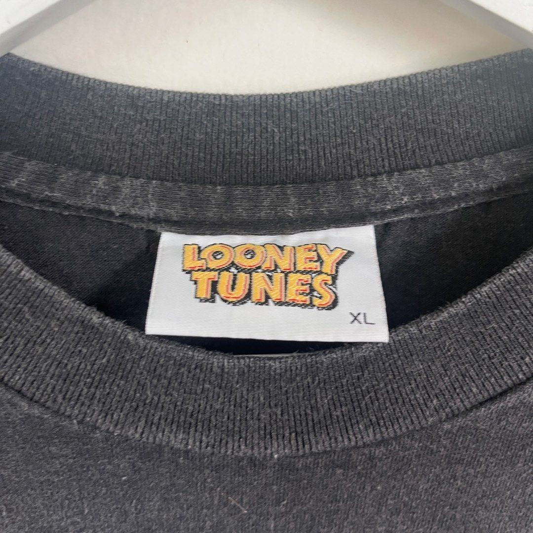 Vintage Space Jam Michael Jordan x Bugs Bunny Looney Tunes T-Shirt XL Black thumbnail 3