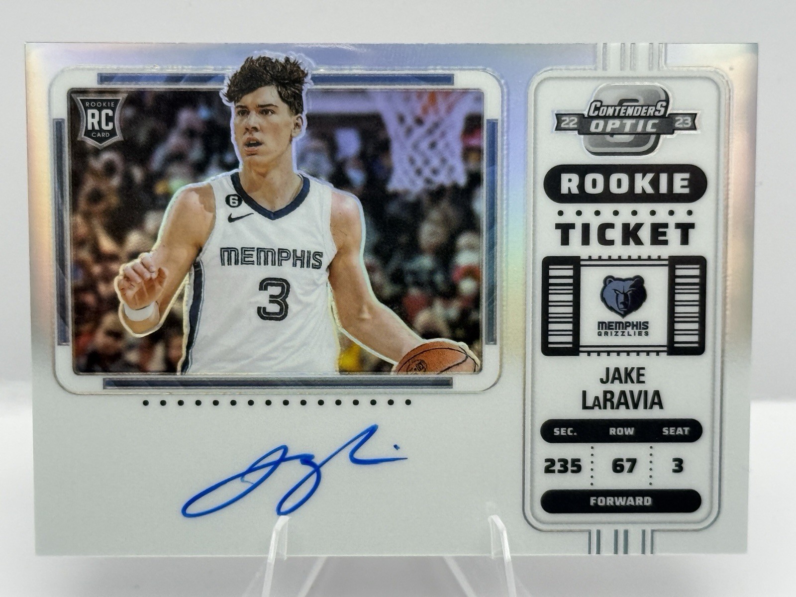 2022-23 Contenders Optic Variation #119 Jake LaRavia ROOKIE AUTO RC SILVER