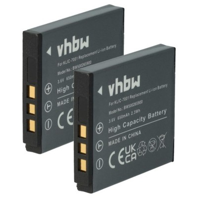 2x Akku für Rollei DXG-5C0 DA101 DXG-5C0V DA-101 DXG-5C8V DXG-599V 650mAh 3,6V