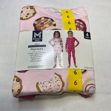 Member  s Mark Girls 4 Piece Cotton Pajama Set Size 6