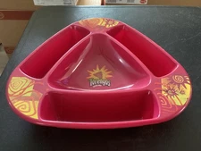 Pink Plastic Torengos Dip and Chip Advertising Serving Tray