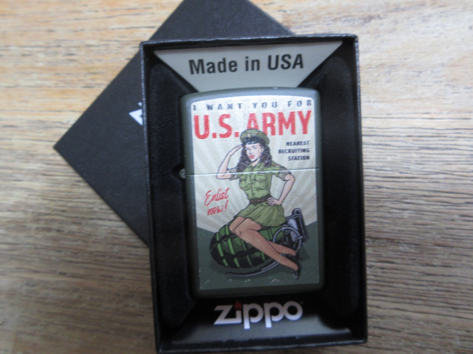 Zippo I Want You Limited Edition U.S. Army Lighter Grenade Design