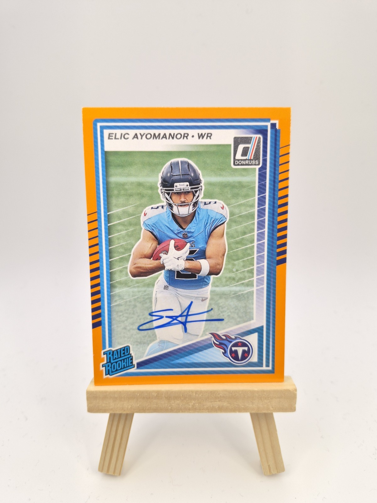 2025 Donruss Elic Ayomanor Orange Rated Rookie Auto - Titans - 🟠🔥-CLEAN