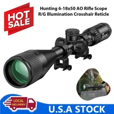 6-18x50 AO Hunting Rifle Scope Red & Green Mil-dot illuminated Optical Gun Scope