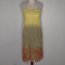 NWOT Raga Women's Yellow/Green/Crochet Dress Size Small