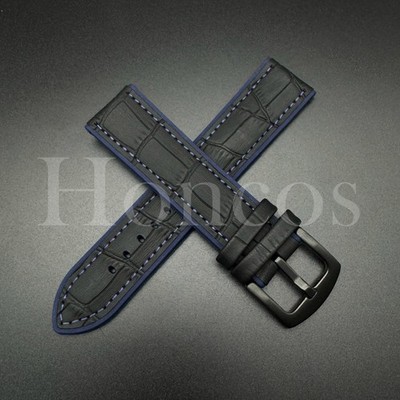 20 22 MM Silicone Rubber Leather Alligator Watch Band Strap Fits Casioak B/BL US