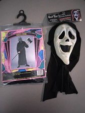 2000 Sacry Movie Scream Spoof Mask With Ghoul Robe Size Large Both Brand New
