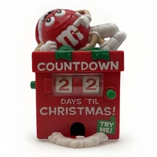 Vtg. M&M's Countdown To Christmas mechanical CALENDAR CANDY DISPENSER Mr. RED