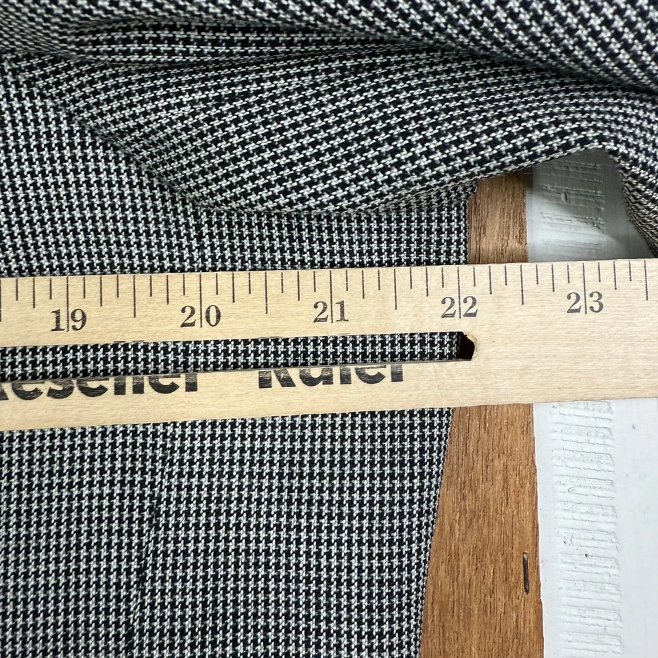Traje De Colección Doble Pecho Para Hombres 42L Gris Pata de Gallo 6x1 100% Lana Pantalones 38x31 Foto 3 de 4