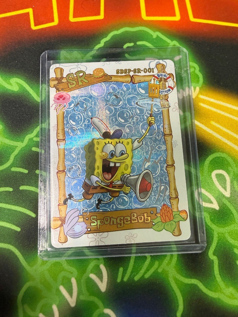 SpongeBob SquarePants SBSP-SR-001 Bikini Bottom Super Rare Holo Foil TCG SR