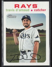 Travis d'Arnaud 2020 Topps Heritage White Border #207 Tampa Bay Rays