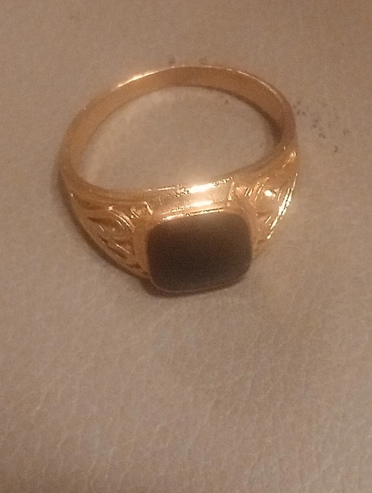 Мужское кольцо с черным ониксом бижутерия - Изображение 2 из 4