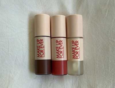 Make Up Forever Super Boost:  CRYSTAL - ANYWHERE CAFFEINE -JUICY PEACH BUNDLE
