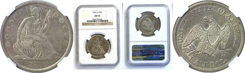 1859-O 50C Seated Liberty Half Dollar NGC AU-53