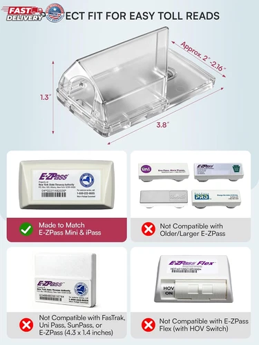 EZ Pass Holder for Windshield: Toll Tag Transponder 1-Pack, Clear image 7