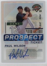 2024 Panini Prospect Edition Silver Prizm Signatures Paul Wilson #169 Auto 8d2