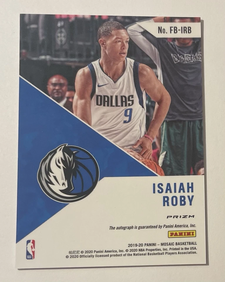 2019-20 Mosaic Fast Break Rookie Autograph Prizm #FB-IRB Isaiah Roby Rc Auto - Image 2 of 2