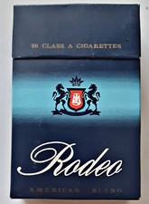 VINTAGE AUTHENTIC NORTH MACEDONIA RODEO CIGARETTE PACKET TOBACCO EMPTY BOX